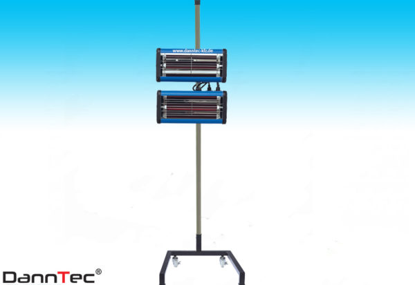 06 Profi IR-Lacktrockner 2 Lampen 2000 W 230 V Infrarotstrahler Heizstrahler