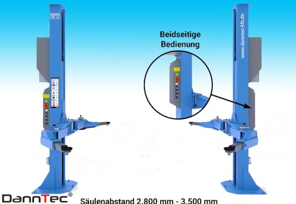 6. Zweisäulen Hebebühne 8,0 t  Doppelgelenkarm Profi - Image 2