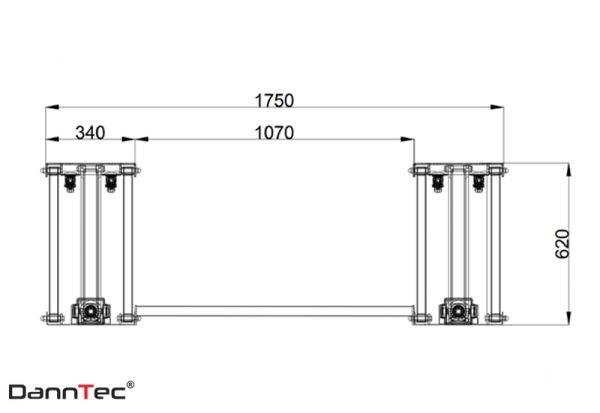 Maße Autolift TWIN Danntec