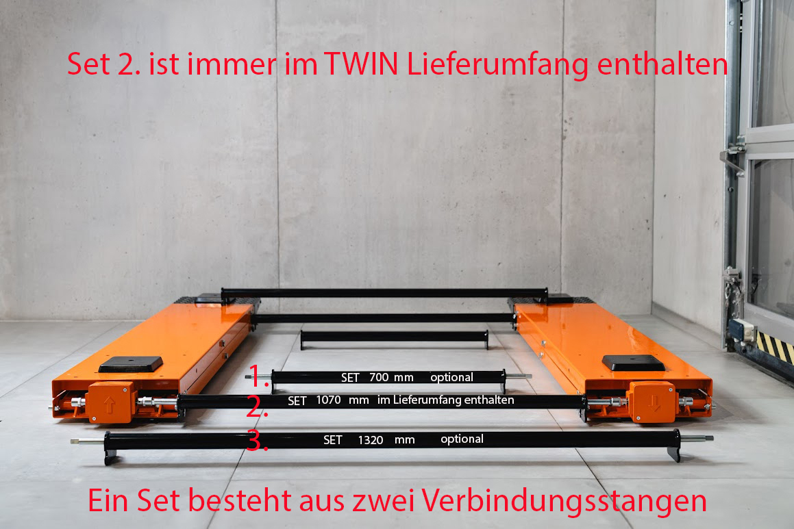Auswahl Verbindungsstangen